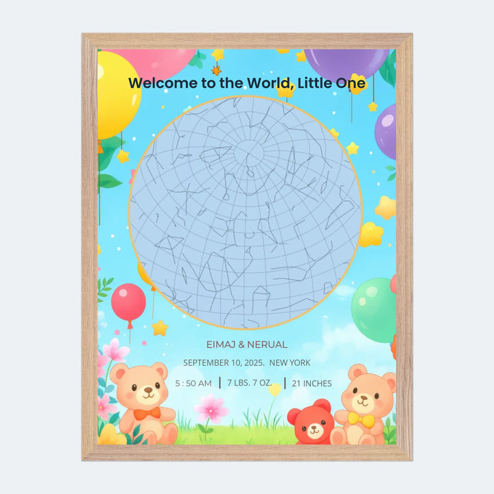 Custom Birth Star Map – First Breath Under These Stars