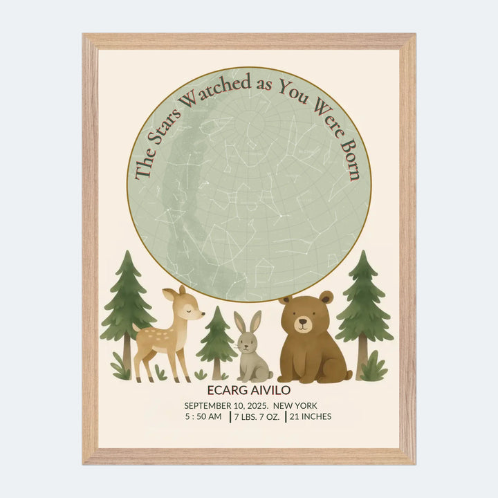 Personalized Birth Star Map for Newborns – Welcome to the World _REV