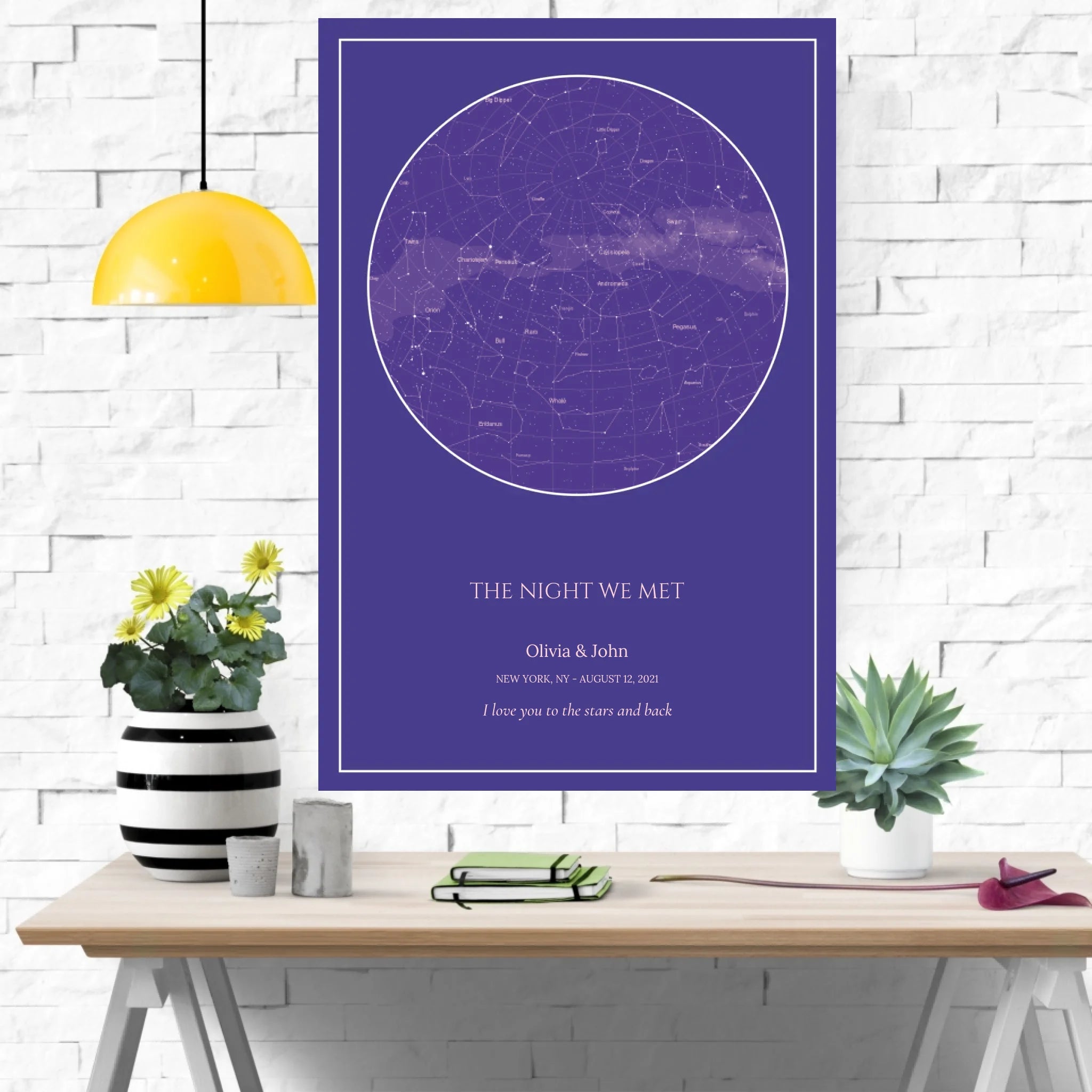 White Brick Wall Mockup Frame Quote Instagram Post