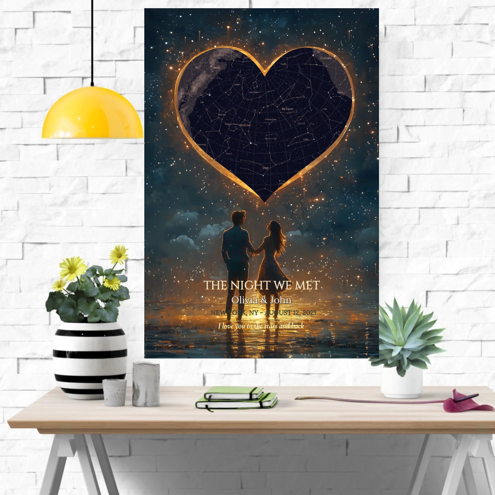 White Brick Wall Mockup Frame Quote Instagram Post